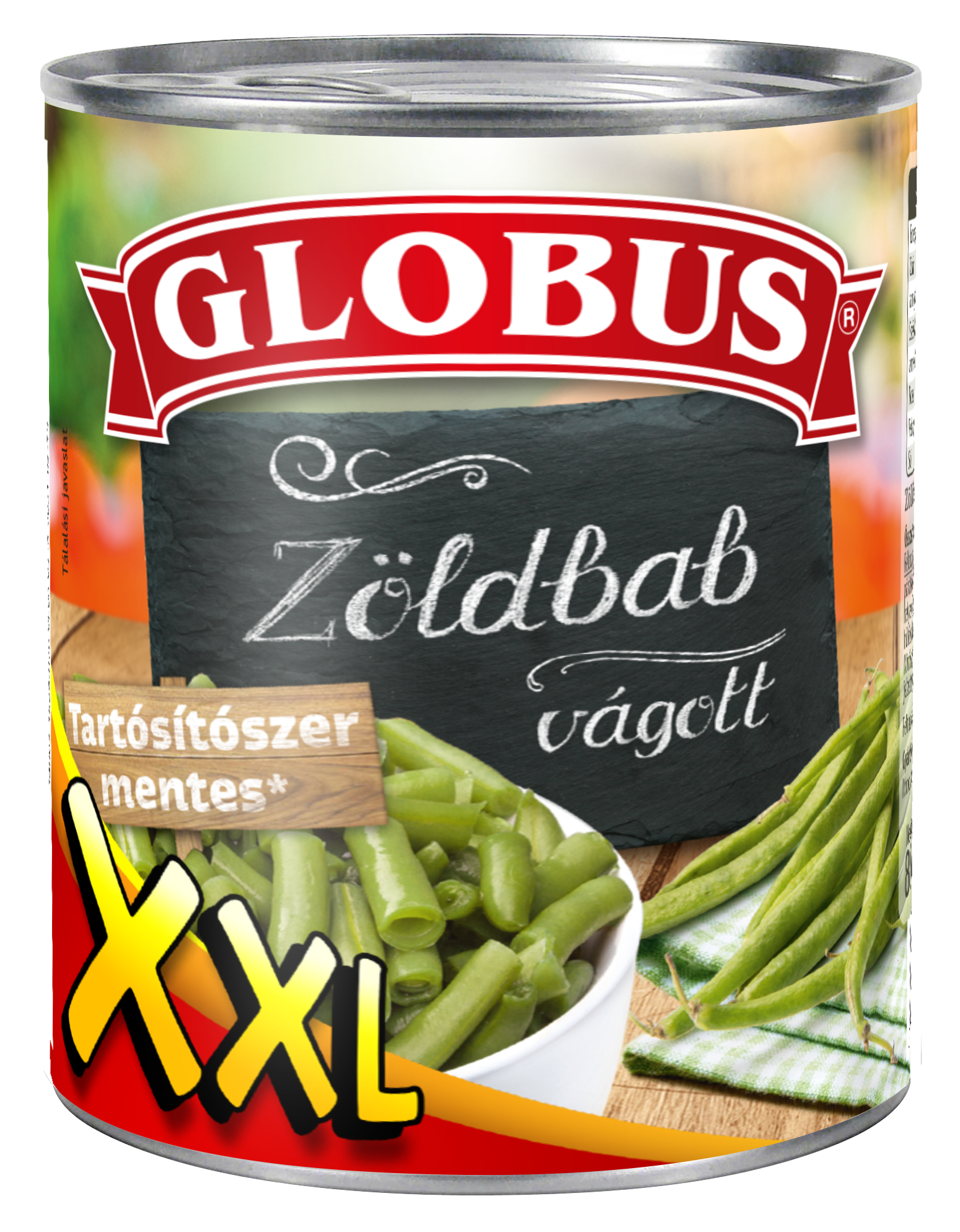 GLOBUS Zöldbab vágott 800g/455g